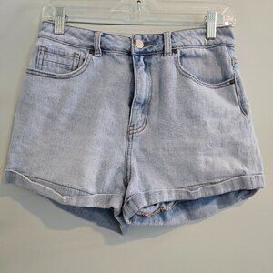 Kendall & Kylie Light Wash Denim Roll Cuff Shorts